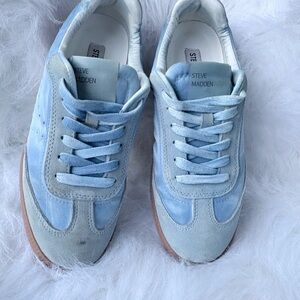 Steve Madden Sky Blue Suede Sneakers